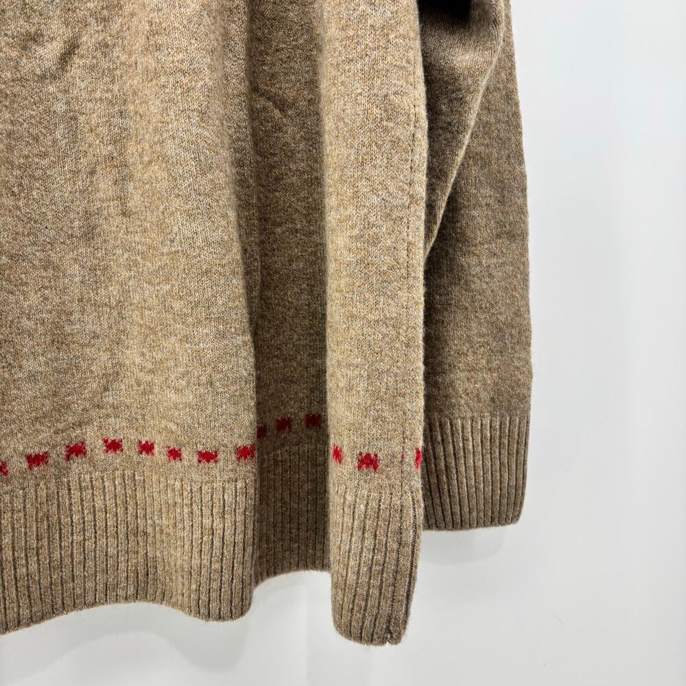Vince Camuto Size XL Women's Christmas Sweater Reindeer Tan Red - Picture 9 of 16